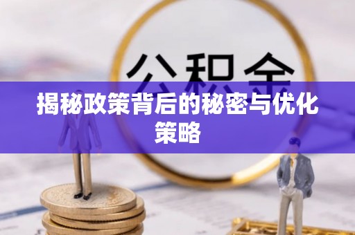 共和揭秘政策背后的秘密与优化策略