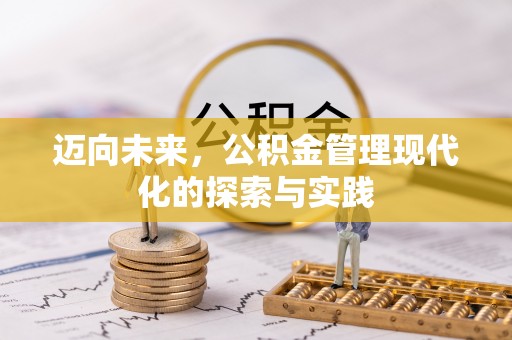 共和迈向未来，公积金管理现代化的探索与实践