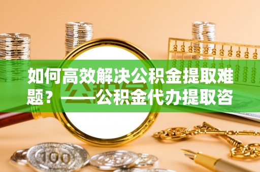 共和如何高效解决公积金提取难题？——公积金代办提取咨询服务全解析