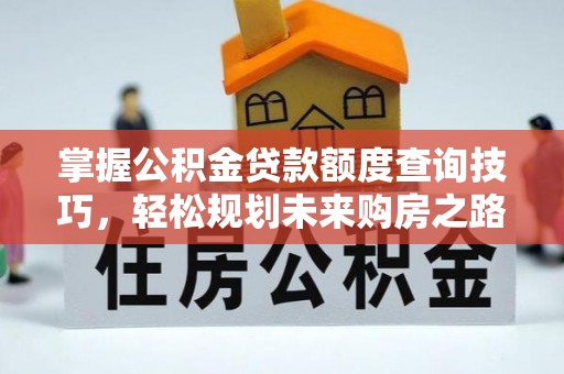 共和掌握公积金贷款额度查询技巧，轻松规划未来购房之路
