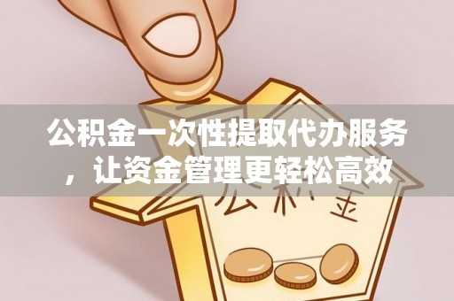 共和公积金一次性提取代办服务，让资金管理更轻松高效